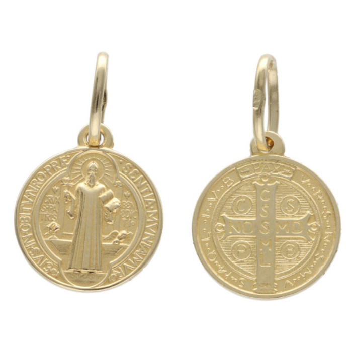 Złoty medalik 585 Chrzest szkaplerz Jezus 1,6g