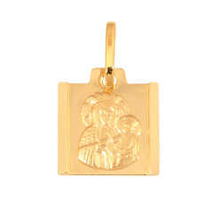Złoty medalik 585 Matka Boska z dzieciątkiem Chrzest 0,80g