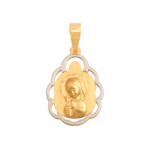 Złoty medalik 585 Matka Boska na Chrzest komunię 0,8g