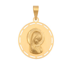 Złoty medalik 585 Matka Boska profil Chrzest 0,90g