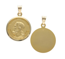 Złoty medalik 585 Chrzest Jezus w kole 4,96g