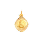 Złoty medalik 585 Matka Boska Częstochowska Chrzest 0,95g