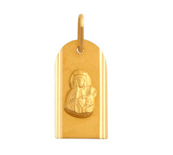 Złoty medalik 585 Matka Boska z dzieciątkiem Chrzest 0,99g