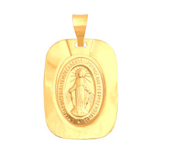 Złoty medalik 585 Matka Boska Niepokalana Chrzest 1,00g