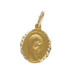Złoty medalik 585 Chrzest Matka Boska modląca 1,28g
