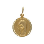Złoty medalik 585 Chrzest Matka Boska modli się