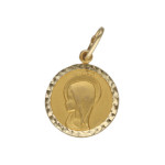 Złoty medalik 585 Chrzest Matka Boska w kole