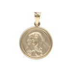 Złoty medalik 585 Chrzest wizerunek Matki Boskiej