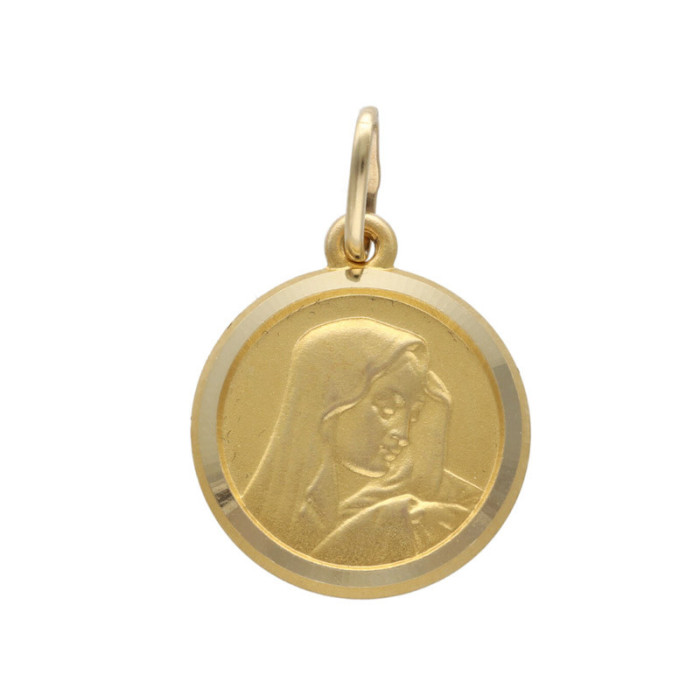 Złoty medalik 585 Maryja Matka Boska Chrzest