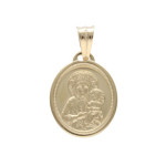 Złoty medalik 585 Chrzest Matka Boska Częstochowska