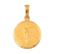 Złoty medalik 585 okrągły Michał Archanioł 1,60g