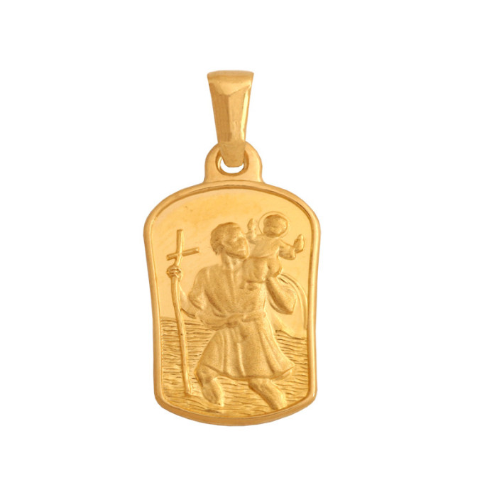 Złoty medalik 585 święty Krzysztof 1,60g