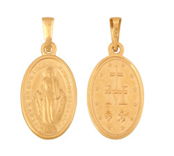 Złoty medalik 585 Matka Boska szkaplerz chrzest 1,80g
