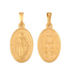 Złoty medalik 585 Matka Boska szkaplerz chrzest 1,80g