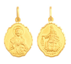 Złoty medalik 585 szkaplerz dwustronny Chrzest 1,75g
