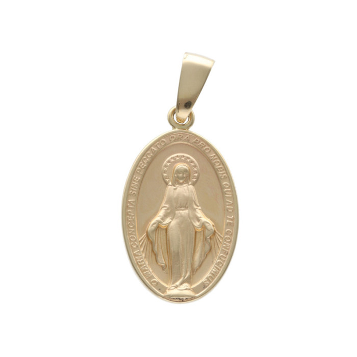 Złoty medalik 585 Chrzest Matka Boska Cudowna