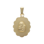 Złoty medalik 585 Chrzest Matka Boska w kwiatku