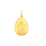 Złoty medalik 585 Matka Boska z dzieciątkiem Chrzest 2,00g