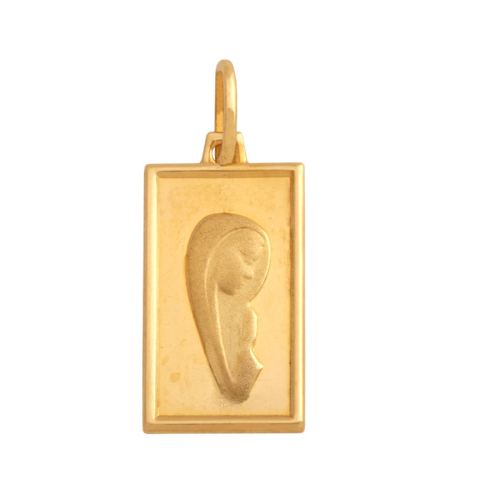Złoty medalik 585 Matka Boska profil Chrzest 1,90g