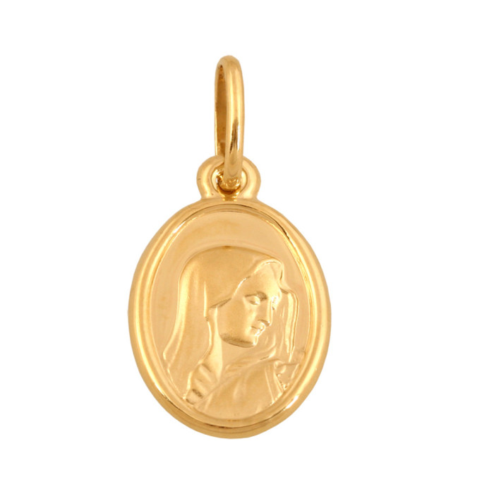 Złoty medalik 585 Matka Boska profil Chrzest 2,00g