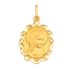 Złoty medalik 585 Matka Boska Komunia Chrzest 2,05g