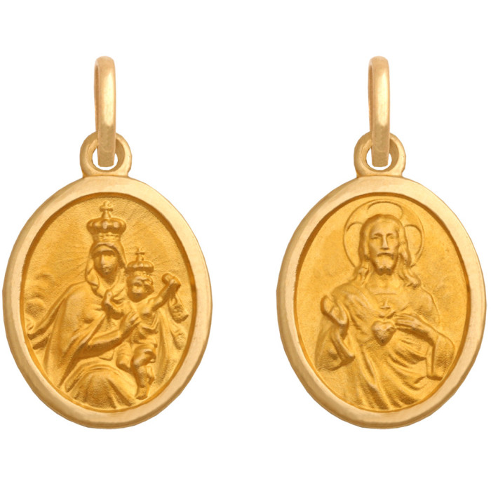 Złoty medalik 585 Serce Pana Jezusa chrzest 2,15g