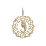 Złoty medalik 585 elegancki Chrzest Maryja