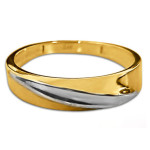 Złoty pierścionek 585 obrączka białe złoto 15r