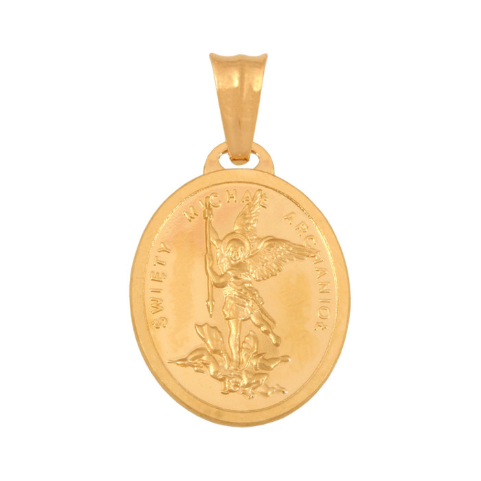 Złoty medalik 585 Michał Archanioł Chrzest 2,00g
