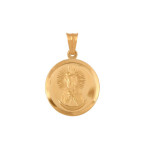 Złoty medalik 585 Matka Boska Ostrobramska Chrzest 3,00g