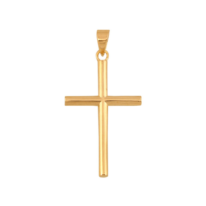 Złoty krzyż 585 delikatny klasyczny chrzest 0,65g