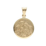 Złoty medalik 585 Chrzest Świeta Rodzina