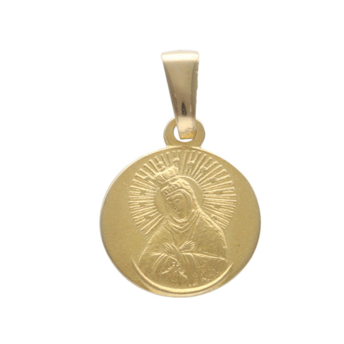 Złoty medalik 585 Chrzest Maryja Królowa Polski