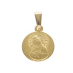 Złoty medalik 585 Chrzest Maryja Królowa Polski