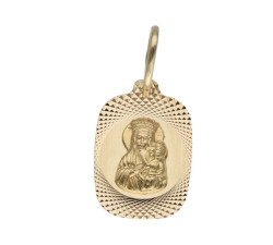 Złoty medalik 585 Chrzest Matka Boska z dzieciątkiem