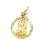 Złoty medalik 585 Chrzest Matka Boska Częstochowska