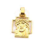 Złoty medalik 585 Chrzest Jezus ukrzyżowany