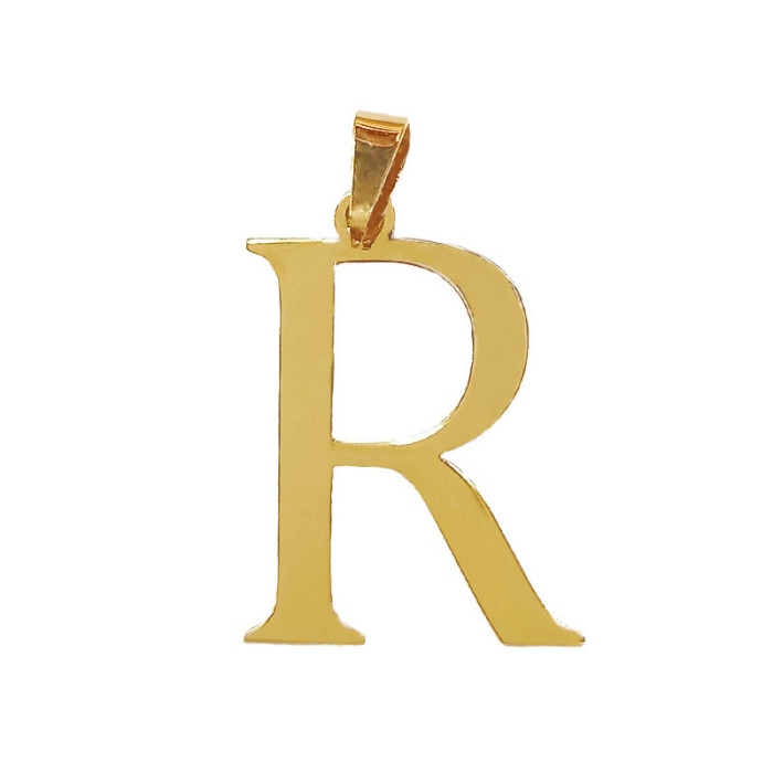 Złota przywieszka 585 inicjał literka R 0,73 g