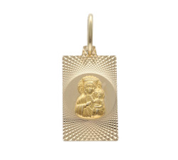 Złoty medalik 585 Chrzest Królowa Matka Boska