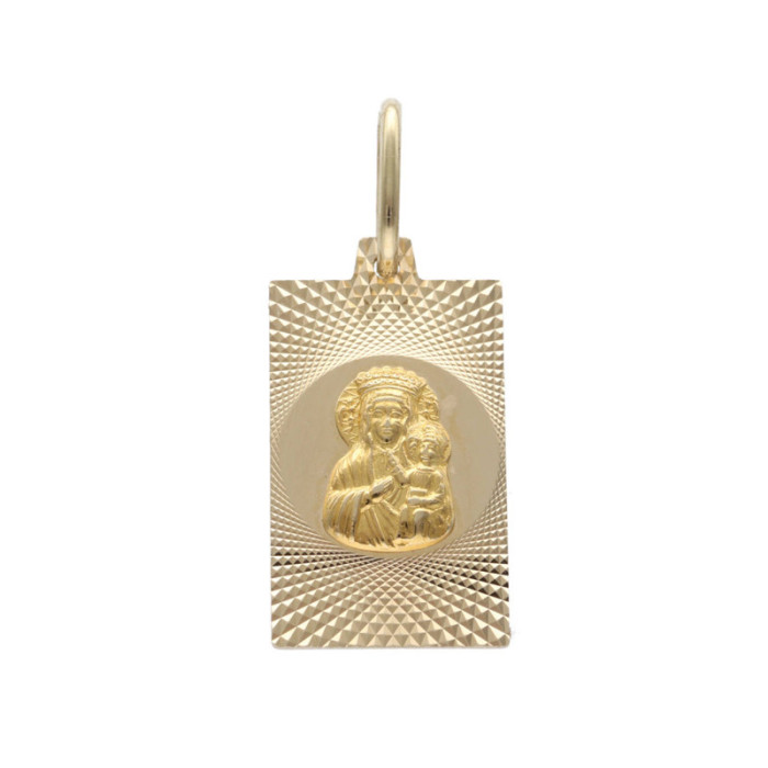 Złoty medalik 585 Chrzest Królowa Matka Boska