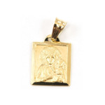 Złoty medalik 585 Matka Boska Królowa Polski Chrzest