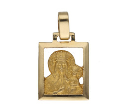 Złoty medalik 585 Matka Boska Królowa Chrzest 3,3g