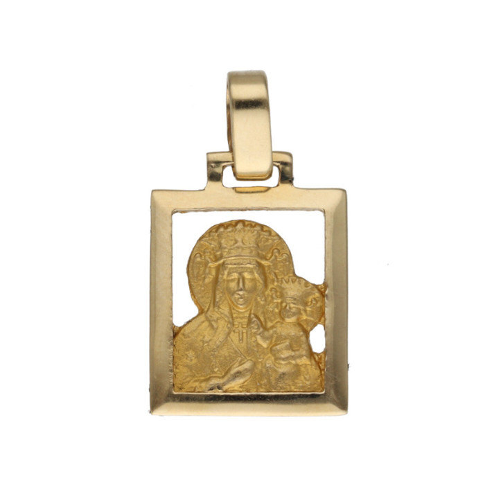 Złoty medalik 585 Matka Boska Królowa Chrzest 3,3g
