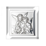 Kwadratowy obraz z Aniołem na chrzest 12x12cm