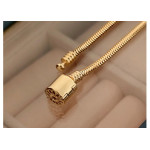 Złota bransoletka 585 żmijka do beadsów 18 cm