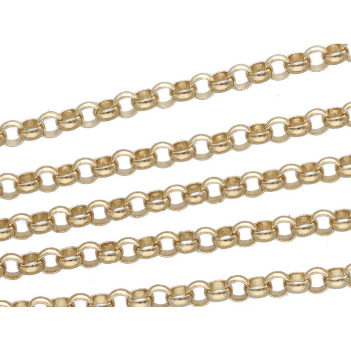 Złoty łańcuszek 585 splot rolo 60cm Chrzest Komunia 2,70g