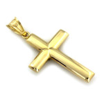 Złoty krzyż 585 DUŻY KRZYŻ Z BIAŁYM ZŁOTEM