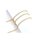 Złoty łańcuszek  585 kuleczki 38cm chrzest komunia klasyczny splot gładkie kuleczki
