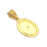 Złoty komplet biżuterii 585 medalik owal chrzest
