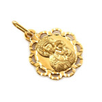 Złoty komplet biżuterii 585 Matka Boska chrzest
